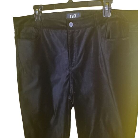 Paige Claudine Black Velvet Pants Size 34 - Picture 4 of 10